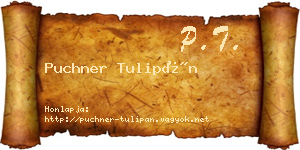 Puchner Tulipán névjegykártya